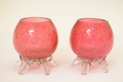 Lot 311 - Quantity of cranberry glass vases