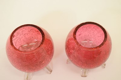 Lot 311 - Quantity of cranberry glass vases