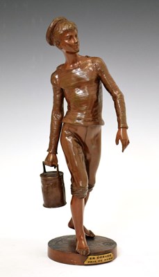 Lot 315 - Didier Debut - Bronze water carrier figure