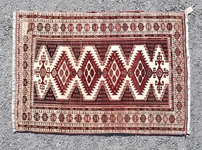 Lot 327 - Small Iranian wool rug