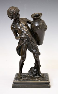 Lot 219 - Bronzed figure of a water carrier