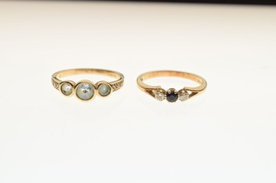 Lot 30 - Two 9ct gold dress rings