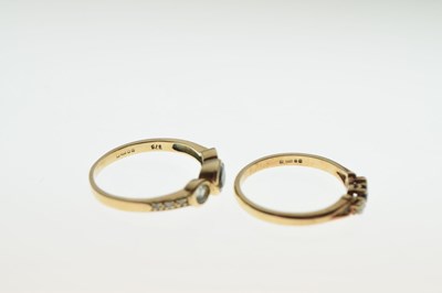 Lot 30 - Two 9ct gold dress rings