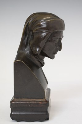 Lot 216 - Bronze bust of Dante Alighieri