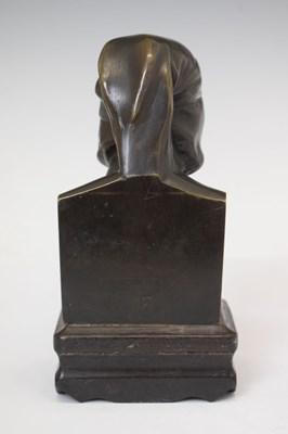 Lot 216 - Bronze bust of Dante Alighieri