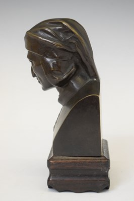 Lot 216 - Bronze bust of Dante Alighieri