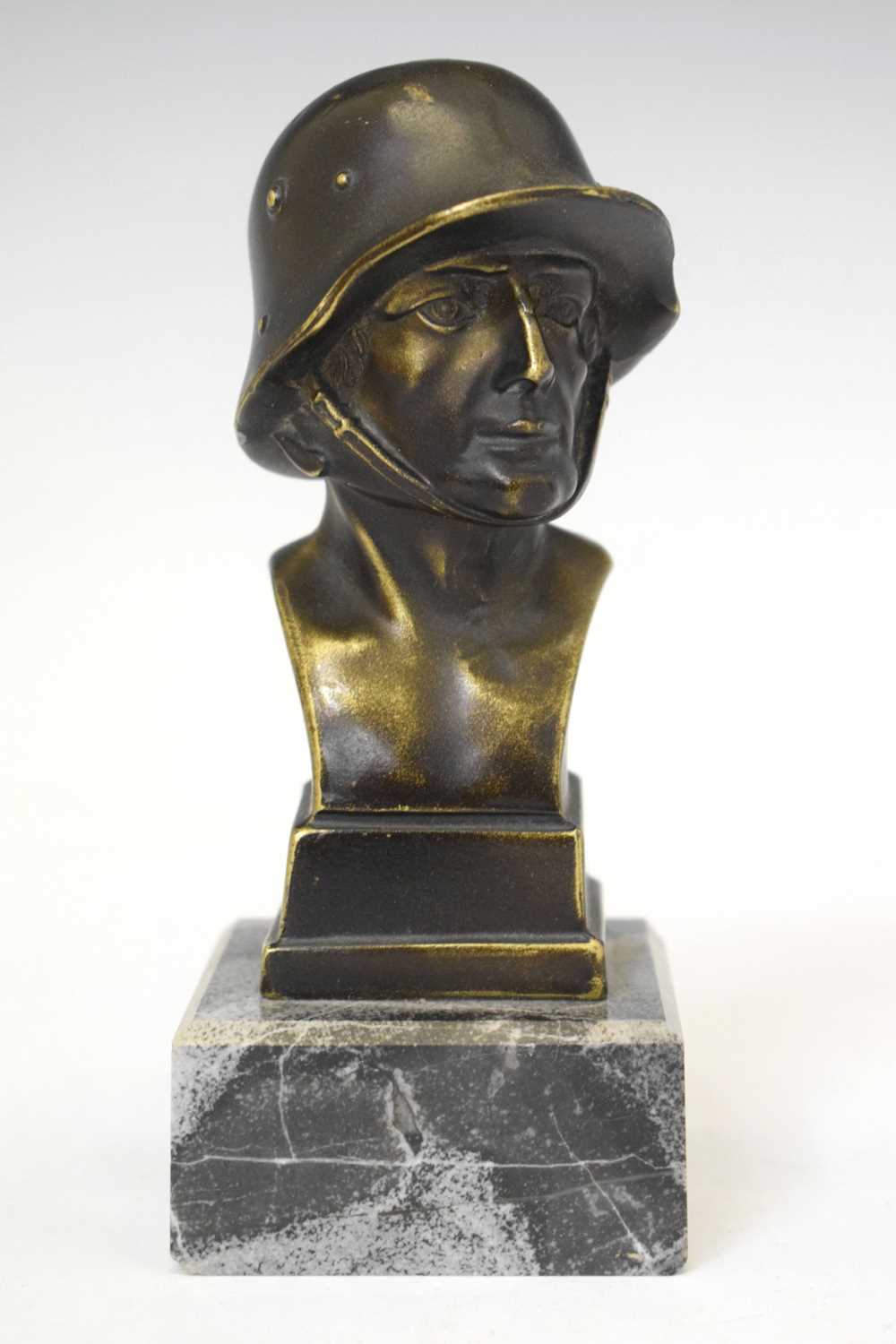 Lot 217 - Bronze bust of Second World War German