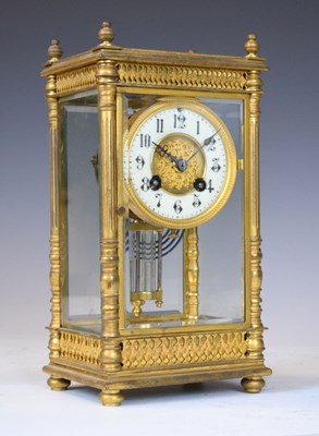 Lot 558 - French four-glass mantel clock, circa 1900