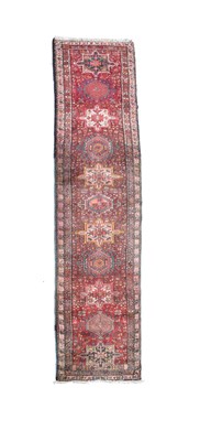 Lot 477 - Middle Eastern woollen runner, 370cm x 77cm