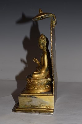 Lot 469 - Silvered Buddha with mandorla