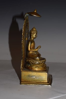 Lot 469 - Silvered Buddha with mandorla