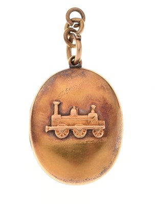 Lot 70 - New Zealand interest: 19th Century gold locket with Railway inscription