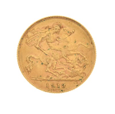 Lot 140 - George V gold half Sovereign, 1913