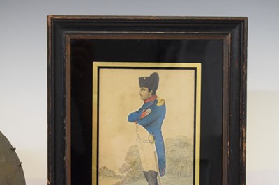 Lot 176 - 19th Century coloured engraving of 'Napoleon and coronation plaque