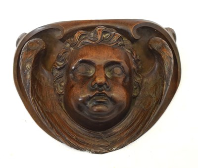 Lot 198 - Boxwood carved Cherub head corbel