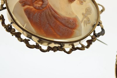 Lot 61 - Two shell cameo brooches