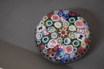 Lot 406 - Royal Interest: Mid 19th Century Old English glass Queen Victoria double silhouette cane paperweight