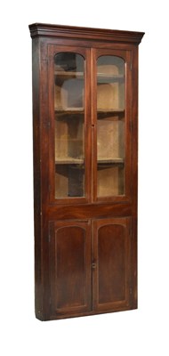 Lot 468 - 19th Century mahogany floor standing corner cupboard