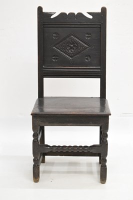 Lot 607 - 17th Century oak chair