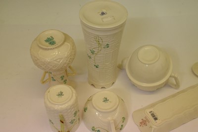 Lot 313 - Collection of Belleek porcelain vases