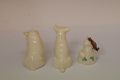 Lot 313 - Collection of Belleek porcelain vases