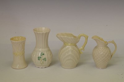 Lot 313 - Collection of Belleek porcelain vases