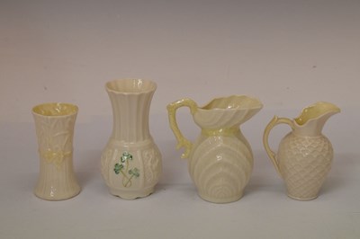 Lot 313 - Collection of Belleek porcelain vases