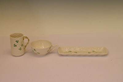 Lot 313 - Collection of Belleek porcelain vases