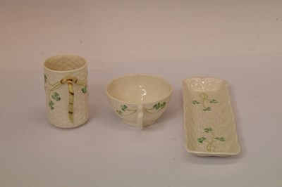 Lot 313 - Collection of Belleek porcelain vases