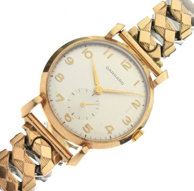 Lot 115 - Garrard - Gentleman's 9ct gold cased wristwatch