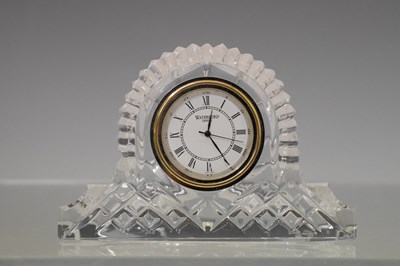 Lot 345 - Waterford - Two crystal mantel clocks