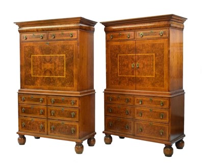 Lot 512 - Two Brights of Nettlebed (attr.) reproduction cabinets