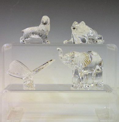 Lot 347 - Waterford - Four crystal animals