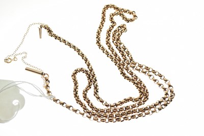 Lot 71 - Belcher link necklace tagged '9c'