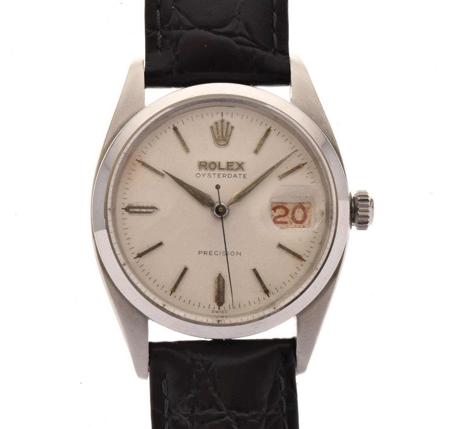 Lot 73 - Rolex - Gentleman's Oysterdate Precision stainless steel cased wristwatch