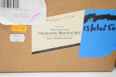 Lot 170 - Philippe Colin, Chassagne-Montrachet 1er Cru Les Chenevottes, 2010, Côte de Beaune, Burgundy