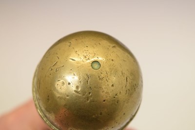 Lot 248 - George III brass ball-headed truncheon or tipstaff
