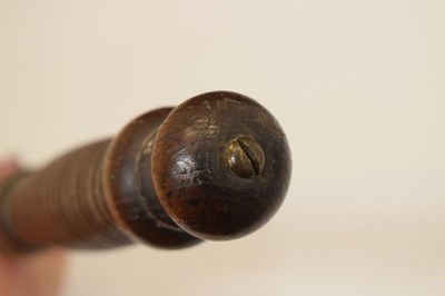 Lot 248 - George III brass ball-headed truncheon or tipstaff