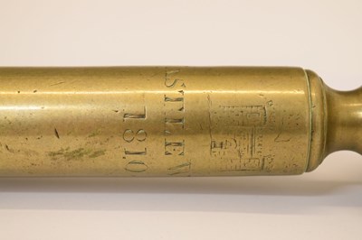 Lot 248 - George III brass ball-headed truncheon or tipstaff