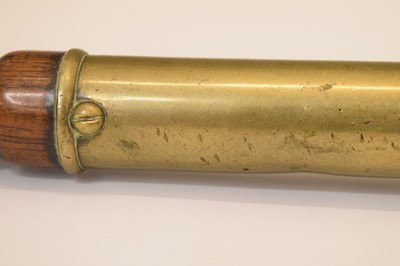 Lot 248 - George III brass ball-headed truncheon or tipstaff