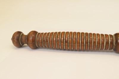 Lot 248 - George III brass ball-headed truncheon or tipstaff