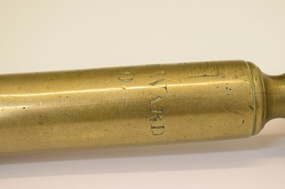 Lot 248 - George III brass ball-headed truncheon or tipstaff