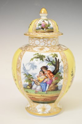 Lot 367 - Helena Wolfsohn Dresden jar and cover, together with a 19th Century mug