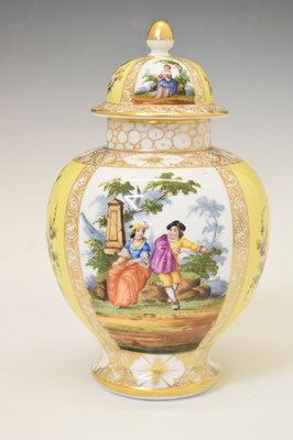 Lot 367 - Helena Wolfsohn Dresden jar and cover, together with a 19th Century mug
