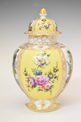 Lot 367 - Helena Wolfsohn Dresden jar and cover, together with a 19th Century mug