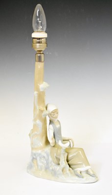 Lot 366 - Lladro - Porcelain lamp base