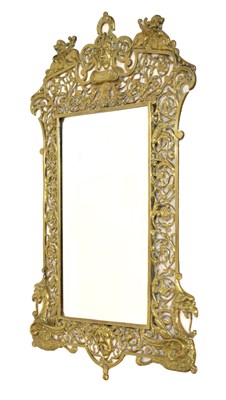 Lot 395 - Renaissance Revival brass mirror