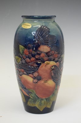 Lot 320 - 1980s Moorcroft 'Pomegranates and Finches' pattern vase
