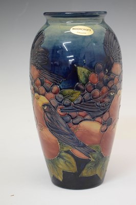 Lot 320 - 1980s Moorcroft 'Pomegranates and Finches' pattern vase