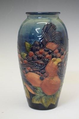 Lot 320 - 1980s Moorcroft 'Pomegranates and Finches' pattern vase